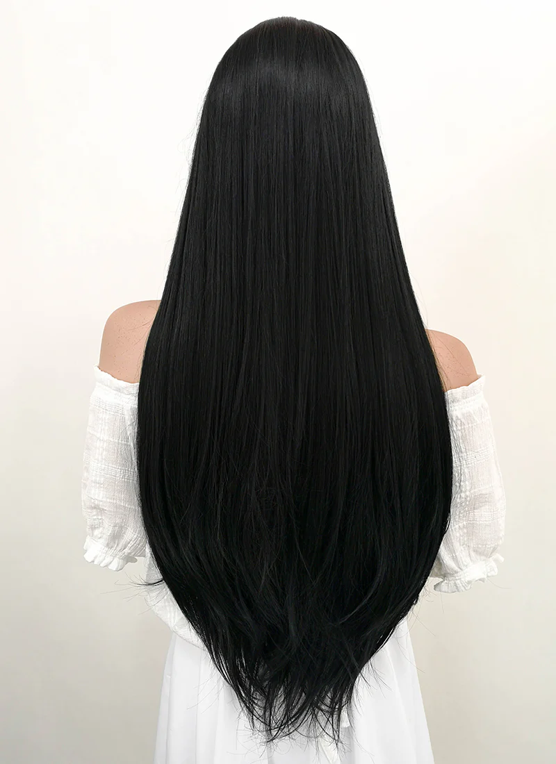 Marvel Alpha Flight Talisman Cosplay Long Straight Jet Black Lace Front Wig LF327 - Image 6