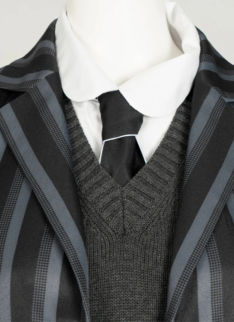 Wednesday Addams Nevermore Academy School Uniform Cosplay Costume Outfit Full Set CS798 - Image 9