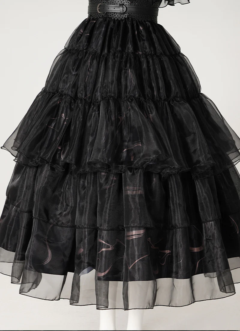 Wednesday Addams Black Dress Cosplay Costume Outfit CS799 - Image 7