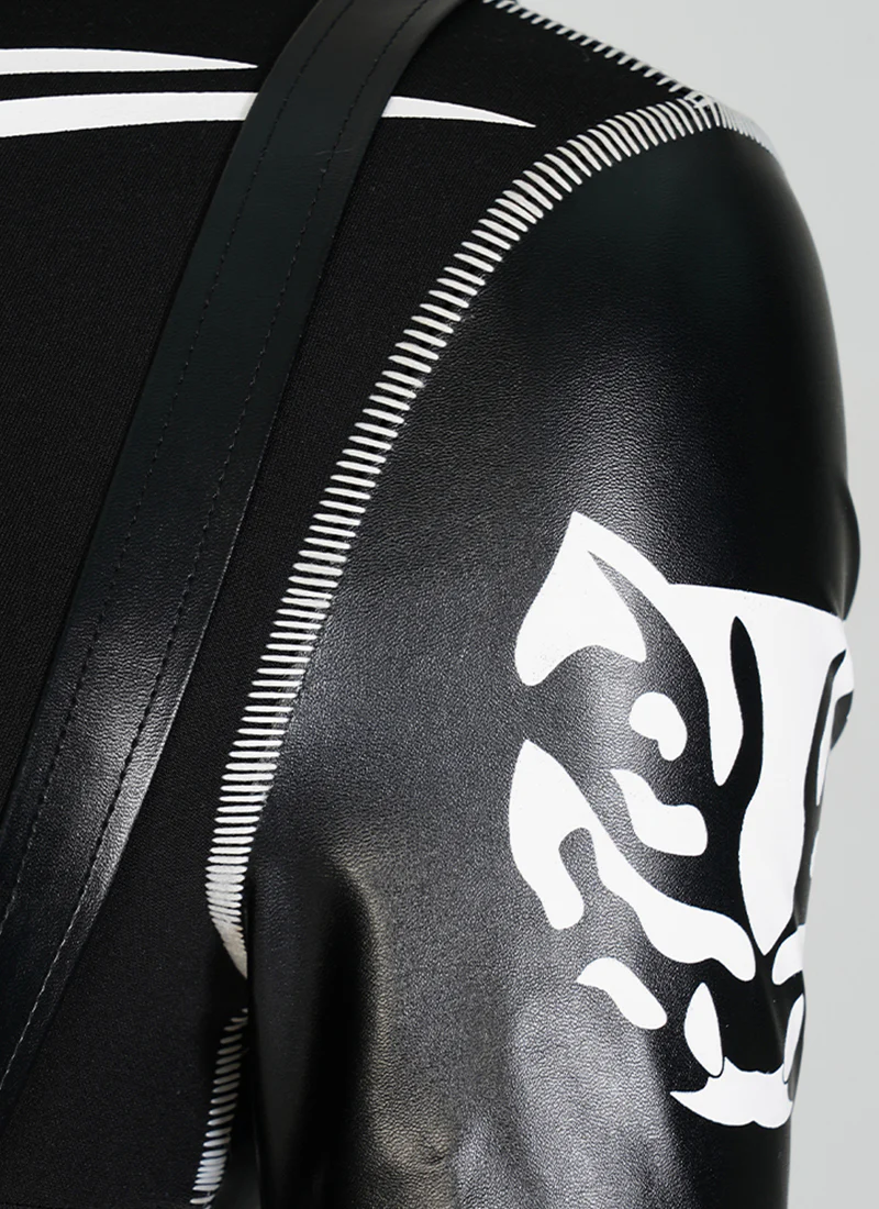 The Addams Family Wednesday Addams Leather Jumpsuit Cosplay Costume Outfit Full Set CS800 - Image 8