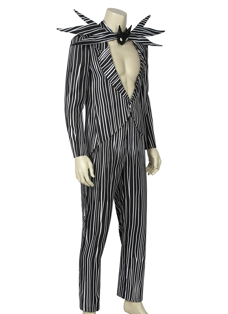 The Nightmare Before Christmas Jack Skellington Cosplay Costume Outfit Full Set CS801 - Image 4