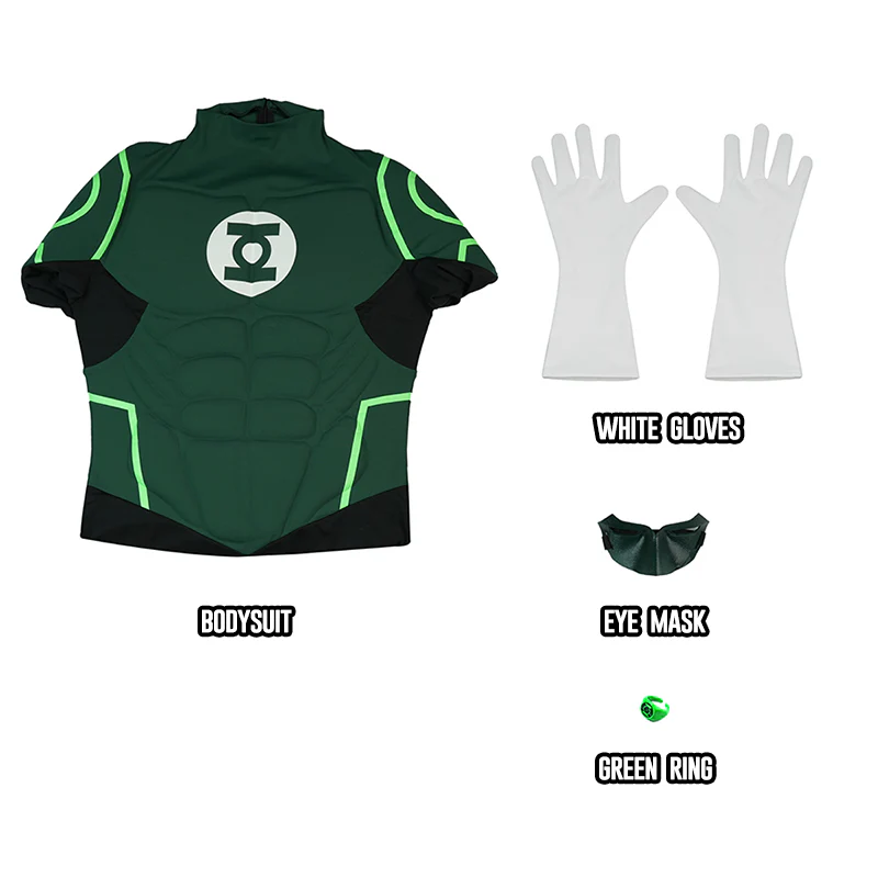 Green Lantern Cosplay Costume Outfits CS896 - Image 15