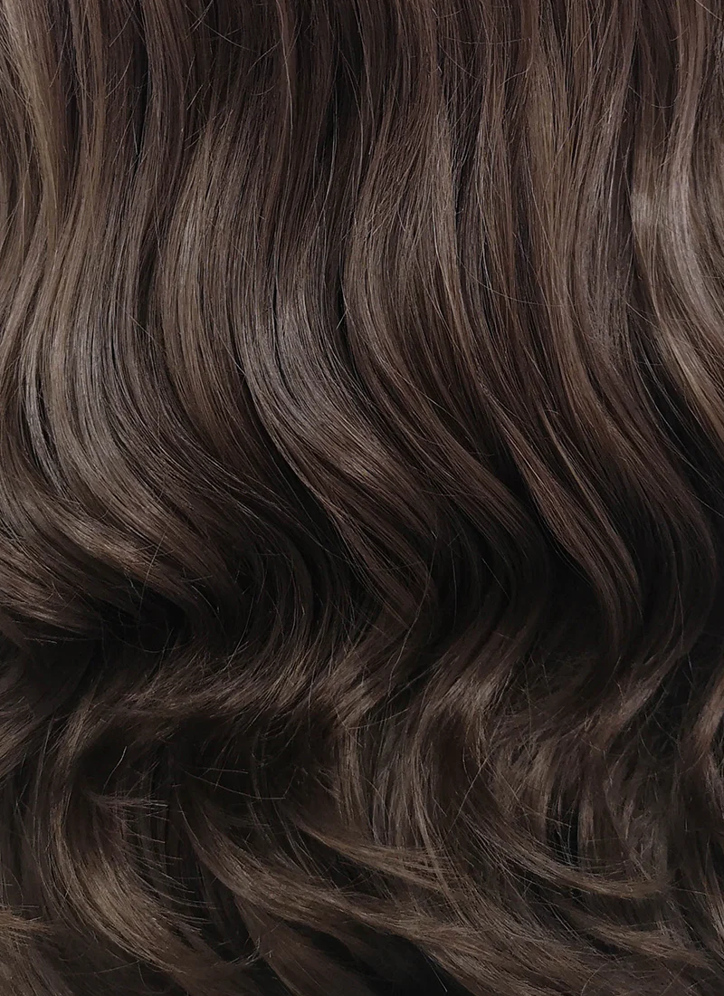 Long Wavy Dark Brown Lace Front Synthetic Hair Wig LF117 - Image 7