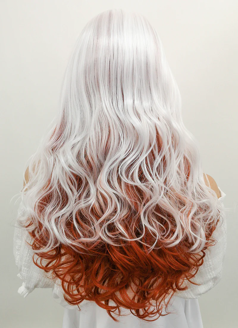 Marvel X-Men Rogue Long Wavy White Auburn Mixed Lace Front Synthetic Hair Wig LF1703 - Image 7