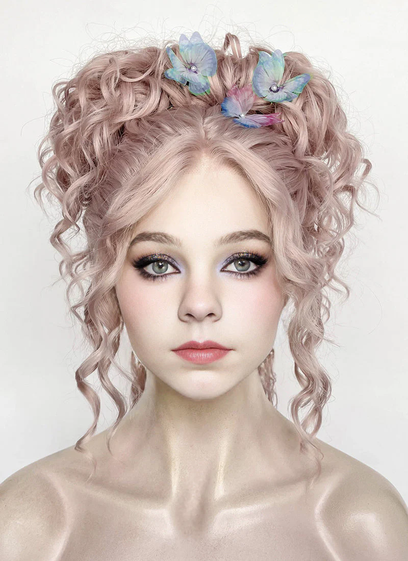 Wednesday Enid Sinclair Gala Pastel Pale Plum Braided Lace Front Synthetic Wig LF2180 - Image 3