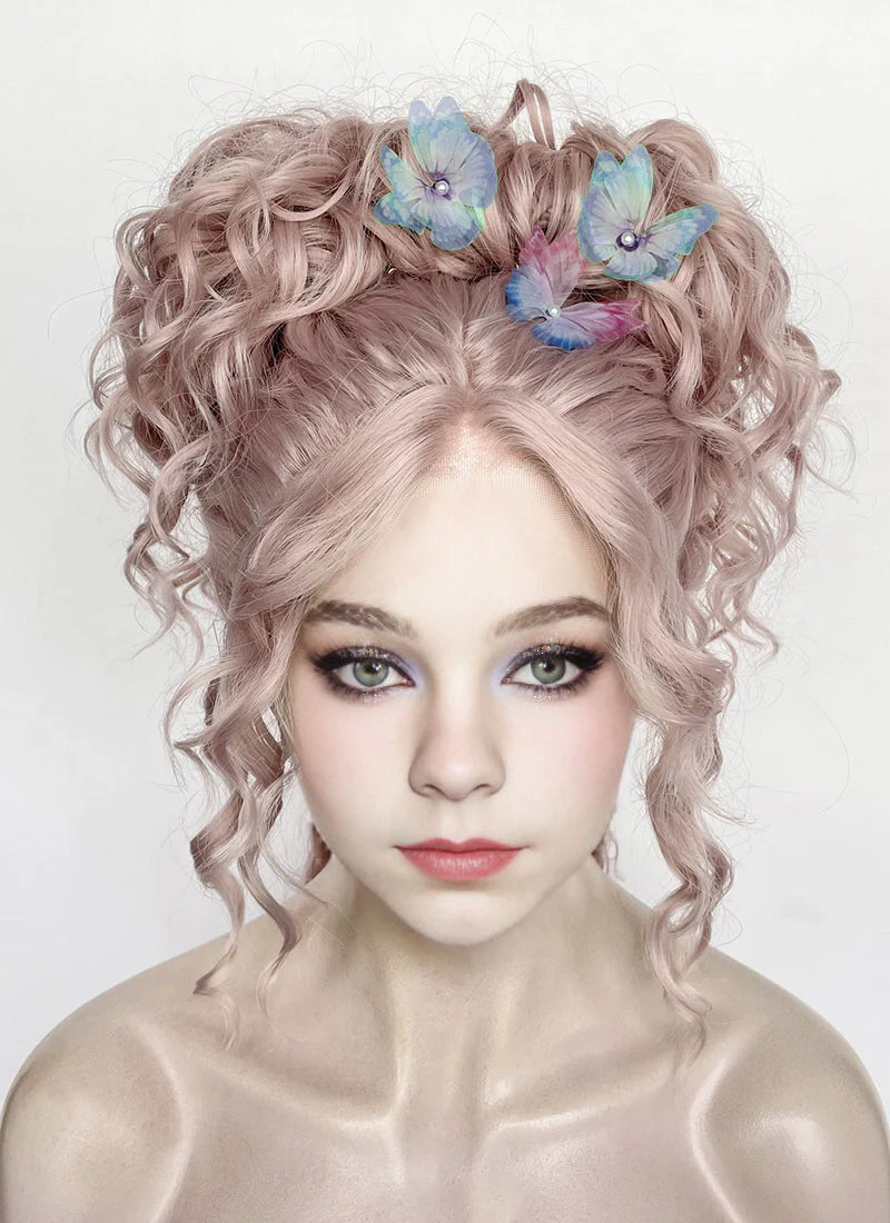 Wednesday Enid Sinclair Gala Pastel Pale Plum Braided Lace Front Synthetic Wig LF2180 - Image 4