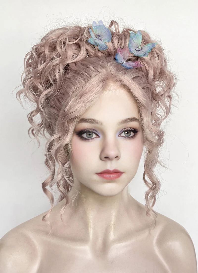 Wednesday Enid Sinclair Gala Pastel Pale Plum Braided Lace Front Synthetic Wig LF2180 - Image 5