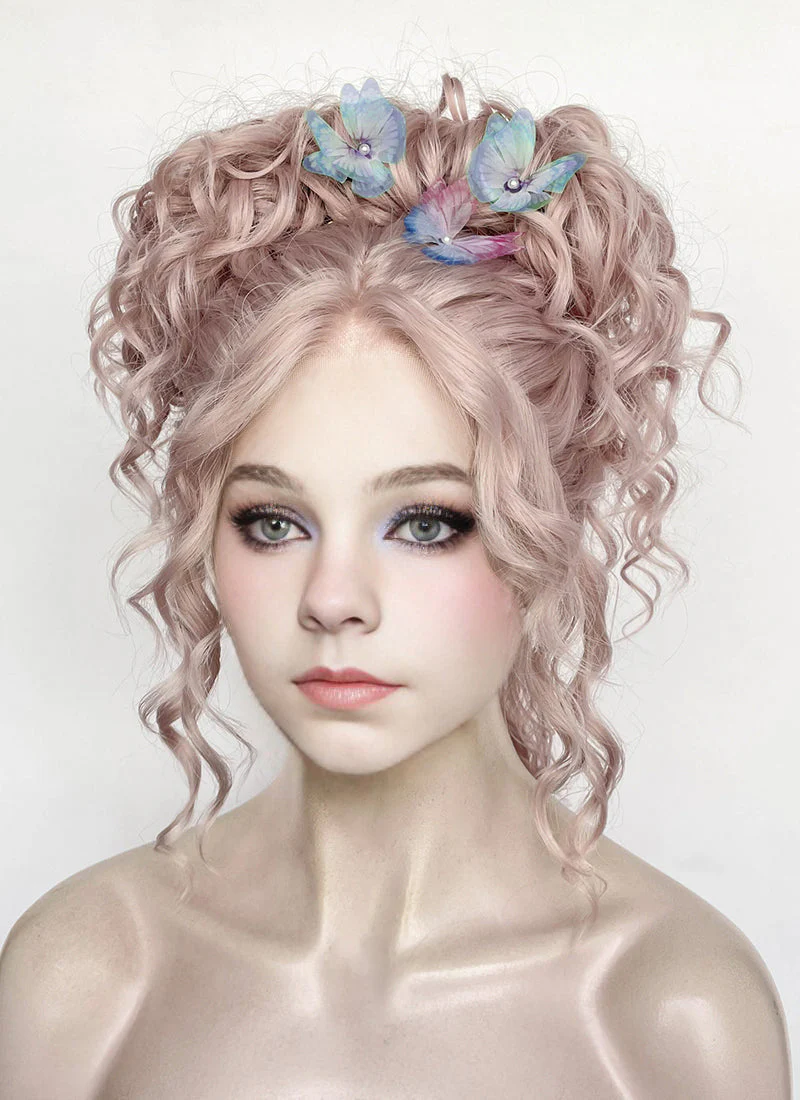 Wednesday Enid Sinclair Gala Pastel Pale Plum Braided Lace Front Synthetic Wig LF2180 - Image 7