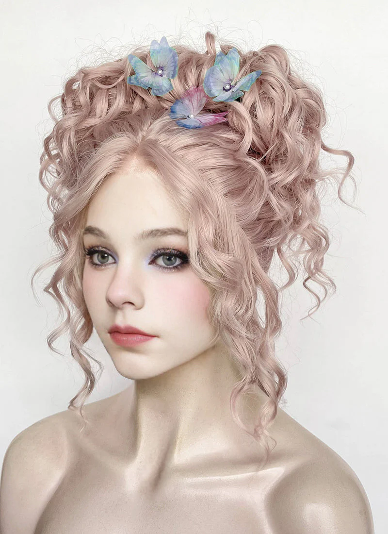 Wednesday Enid Sinclair Gala Pastel Pale Plum Braided Lace Front Synthetic Wig LF2180 - Image 8