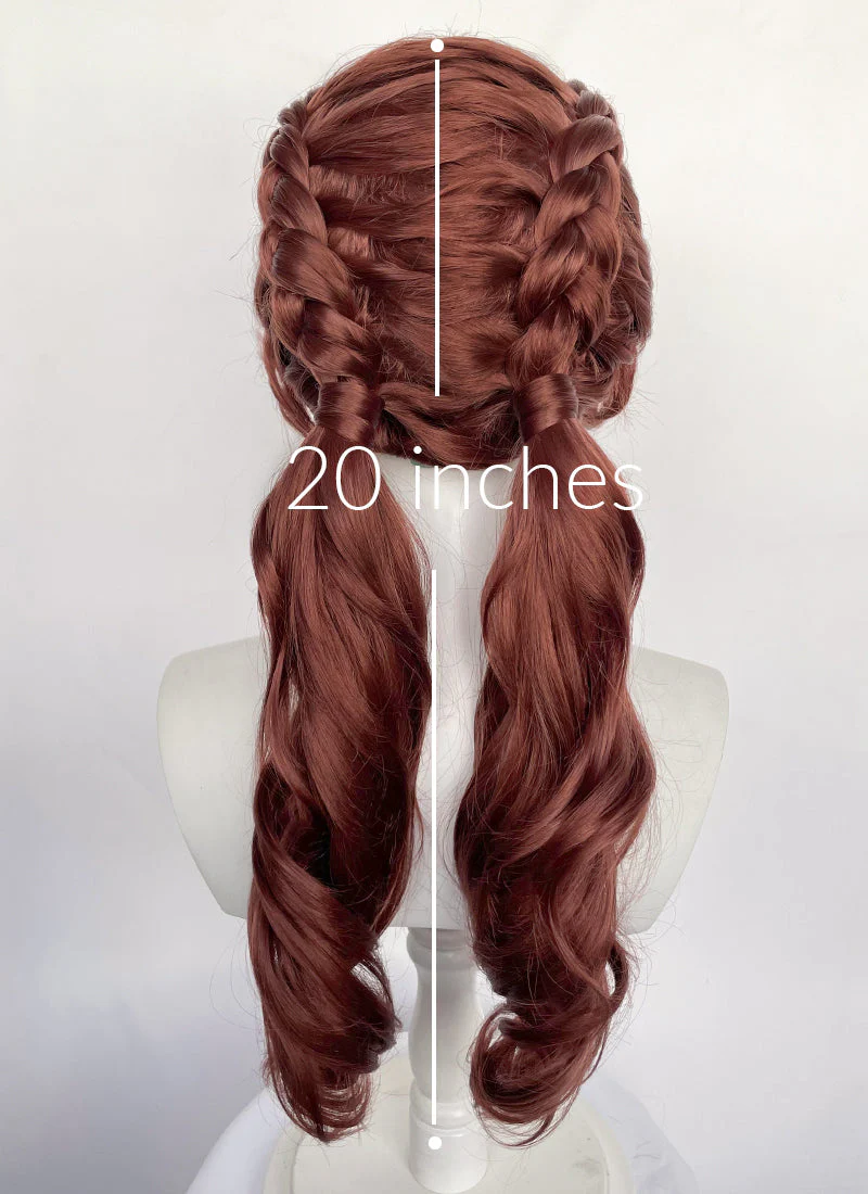 Clair Obscur: Expedition 33 Maelle Auburn Braided Lace Front Synthetic Wig LF2189 - Image 16