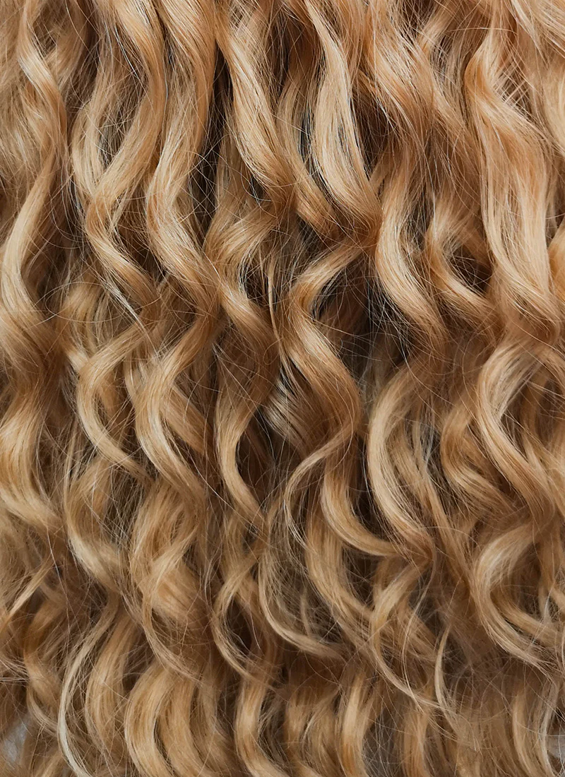 Long Wavy Golden Blonde Lace Front Synthetic Hair Wig LF244 - Image 7