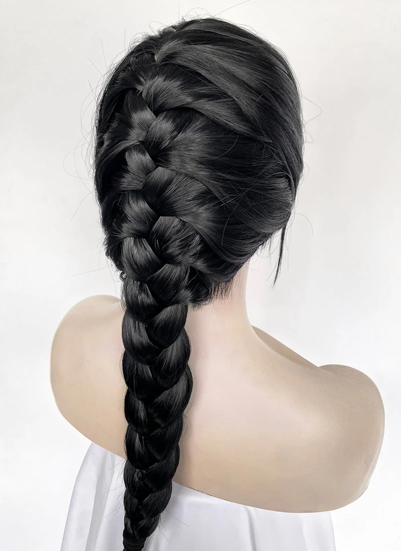 Tomb Raider Lara Croft Jet Black Braided Lace Front Synthetic Hair Wig LF2520 - Image 11