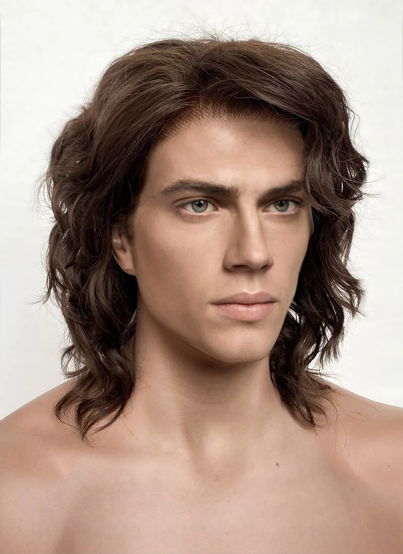 Star Wars Anakin Skywalker Darth Vader Wavy Brunette Lace Front Wig Men's LF407GA - Image 4