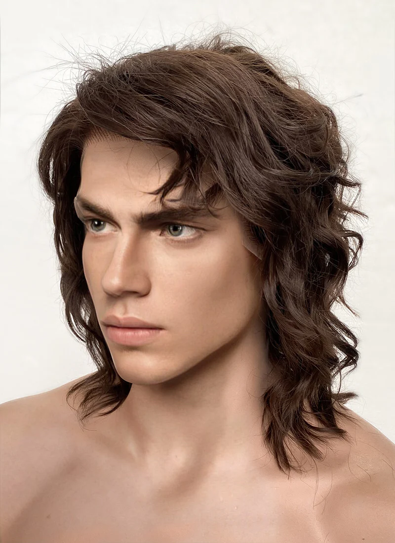 Star Wars Anakin Skywalker Darth Vader Wavy Brunette Lace Front Wig Men's LF407GA - Image 6