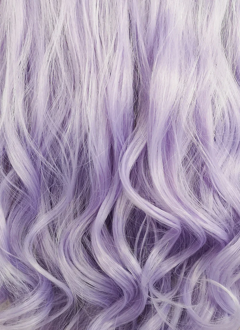 Critical Role: Imogen Temult Wavy Pastel Purple Lace Front Wig LF5110 - Image 9