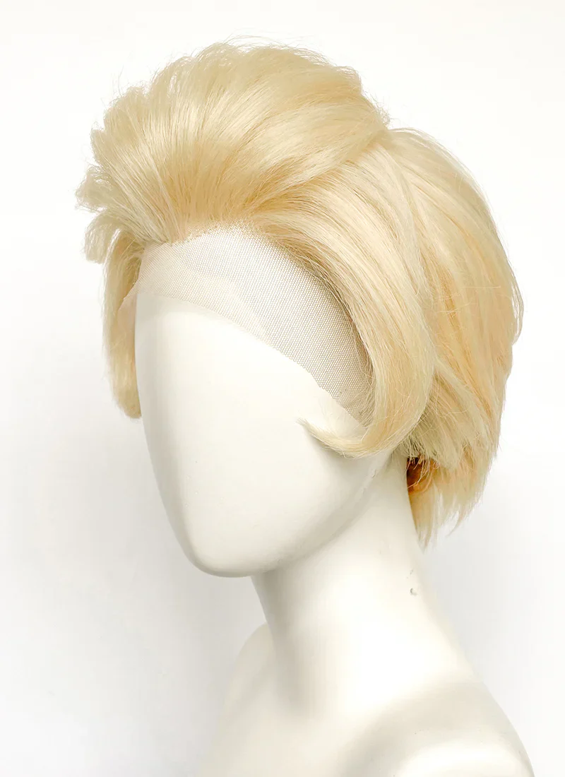 Hazbin Hotel Lucifer Morningstar Blonde Lace Front Synthetic Men's Wig LF6067 - Image 5