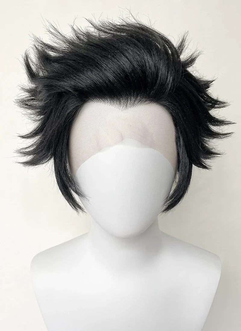 Hazbin Hotel Husk Black Lace Front Synthetic Men's Wig LF6068 - Image 3