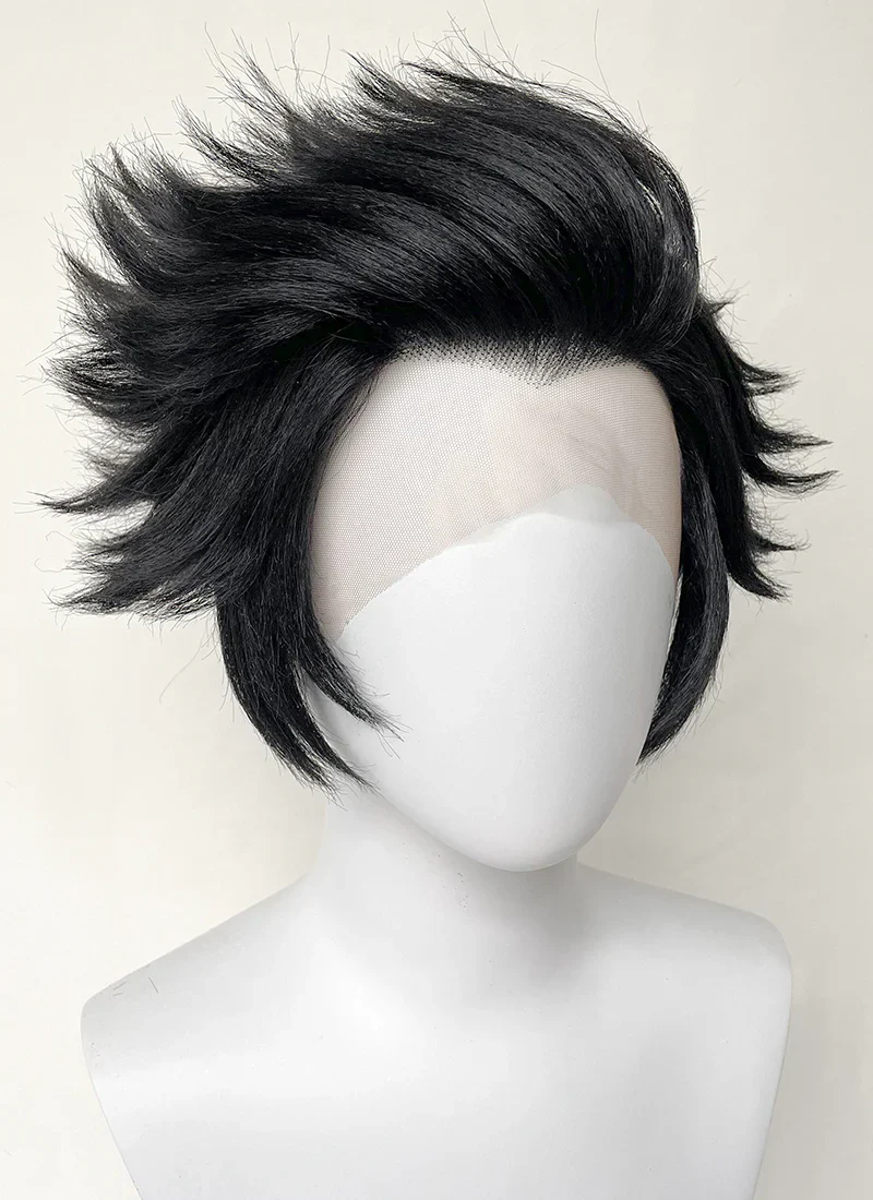 Hazbin Hotel Husk Black Lace Front Synthetic Men's Wig LF6068 - Image 4