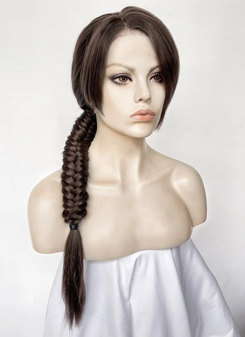 Tomb Raider Lara Croft Brunette Braided Lace Front Synthetic Hair Wig LF6170 - Image 3