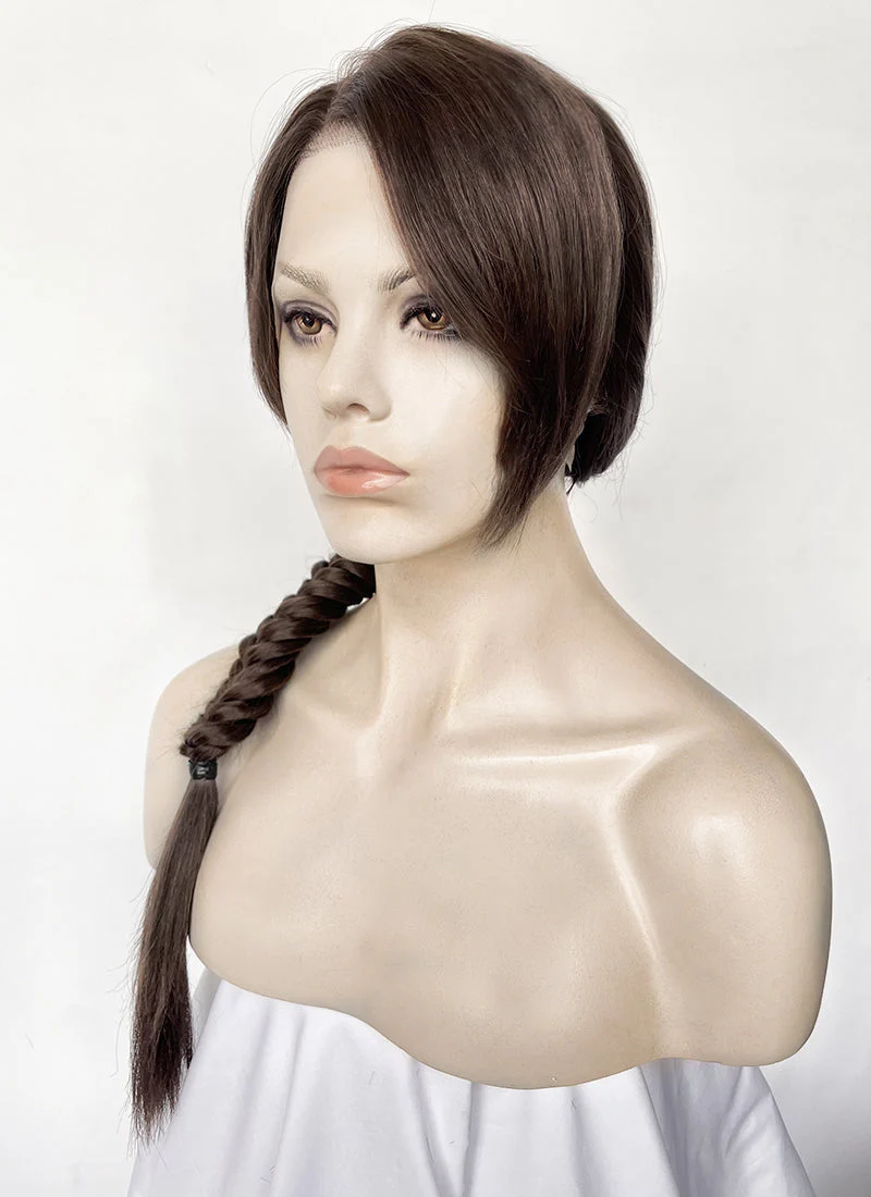 Tomb Raider Lara Croft Brunette Braided Lace Front Synthetic Hair Wig LF6170 - Image 4