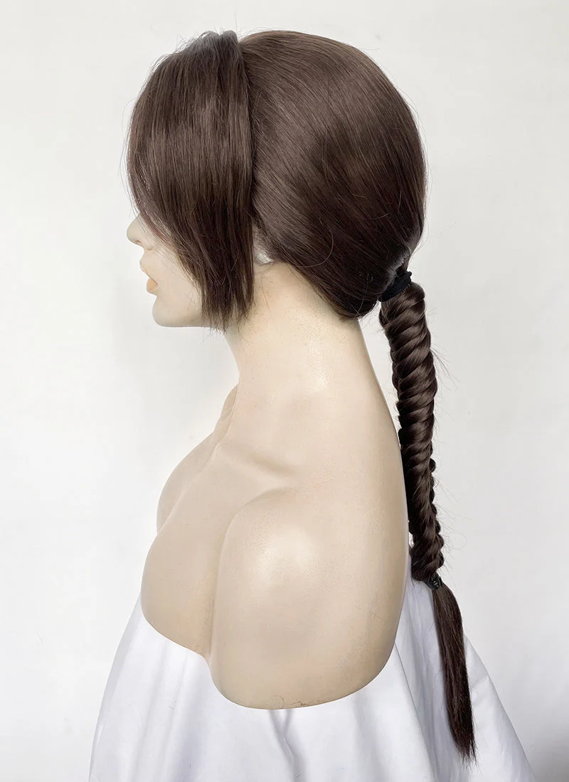Tomb Raider Lara Croft Brunette Braided Lace Front Synthetic Hair Wig LF6170 - Image 6