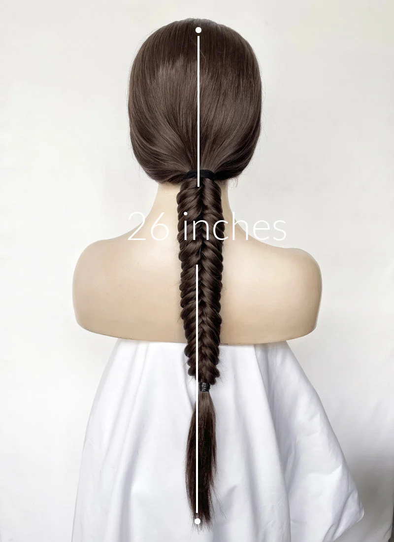 Tomb Raider Lara Croft Brunette Braided Lace Front Synthetic Hair Wig LF6170 - Image 8