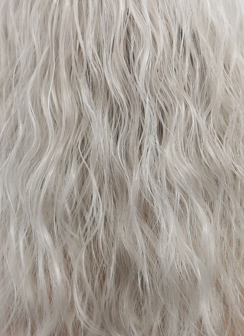 The Witcher Geralt of Rivia Curly Silver Grey Lace Front Men's Wig LFX5127 - Image 14