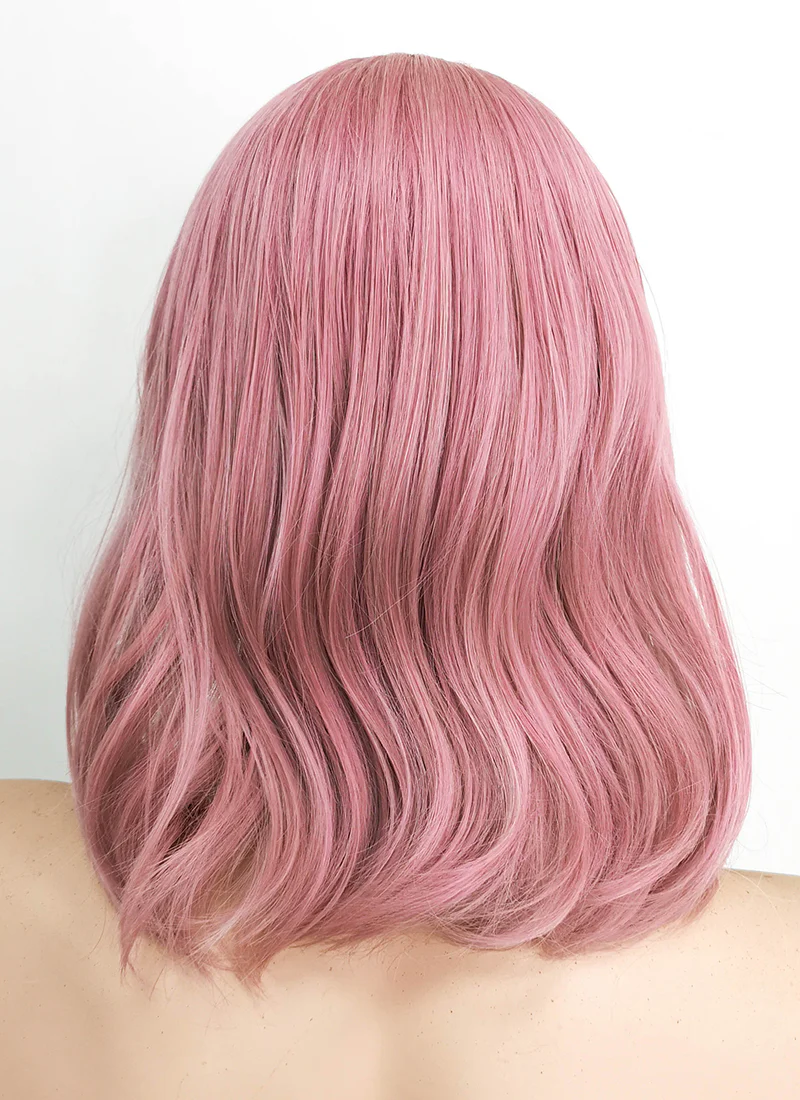 Medium Wavy Pink Bob Cosplay Wig NS063 - Image 6