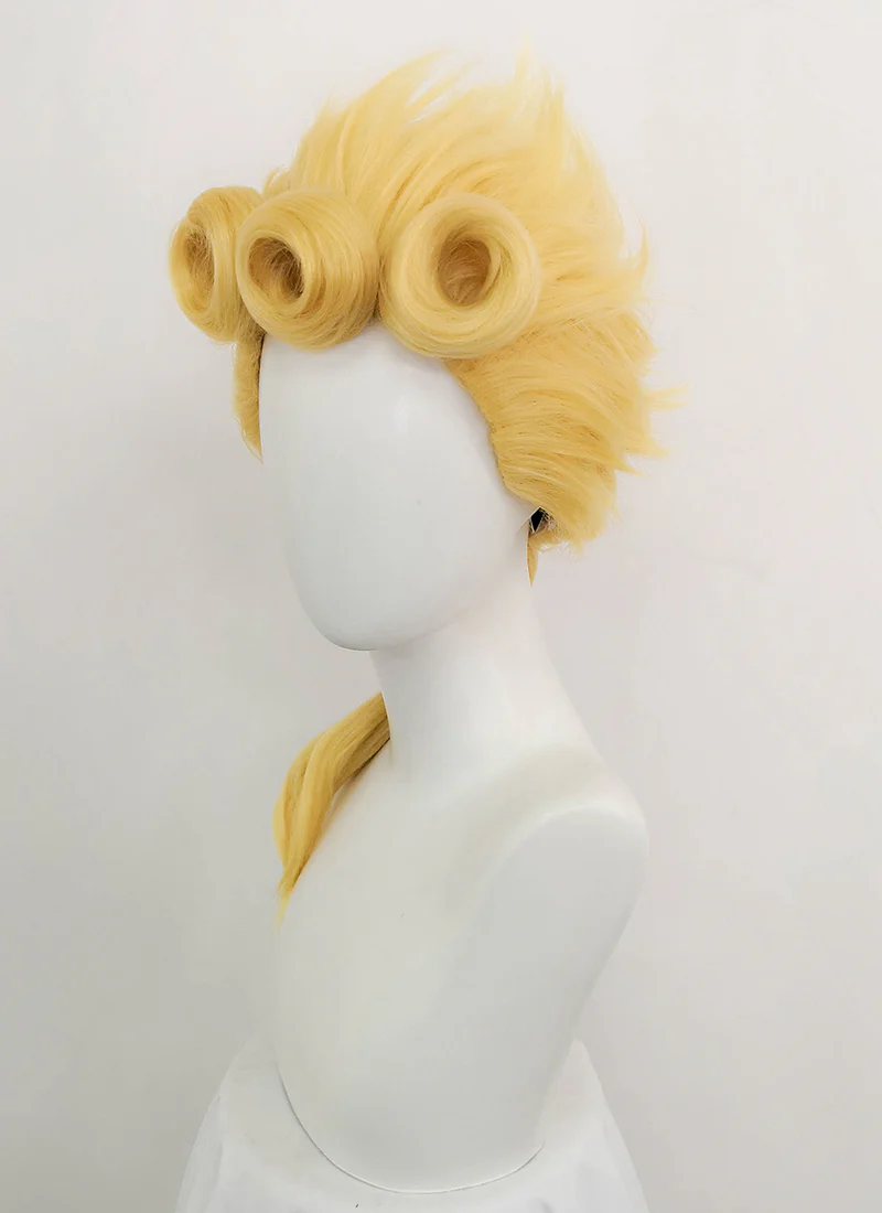 JoJo's Bizarre Adventure Giorno Giovanna Long Blonde Cosplay Wig TB1629 - Image 4