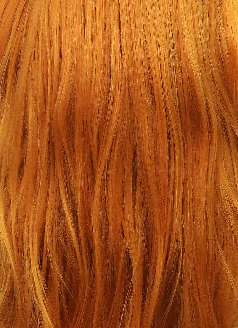 EVA NEON GENESIS EVANGELION Asuka Langley Soryu Long Orange Cosplay Wig + Ponytails TB1630 - Image 7