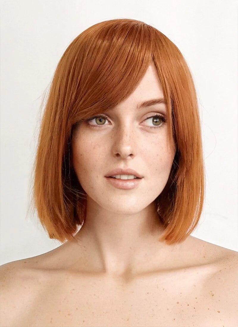 Jujutsu Kaisen Kugisaki Nobara Medium Reddish Orange Cosplay Wig TB1644 - Image 4