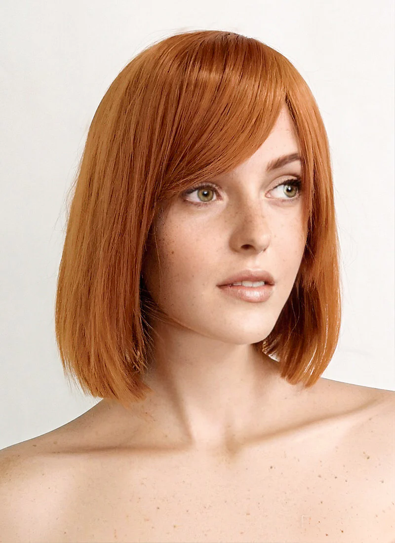 Jujutsu Kaisen Kugisaki Nobara Medium Reddish Orange Cosplay Wig TB1644 - Image 5