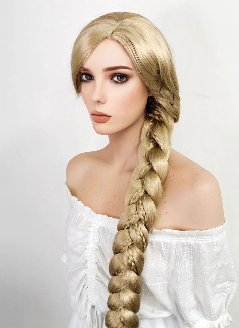 Disney Princess Tangled Rapunzel Long Blonde Cosplay Wig TBZ1162 - Image 6