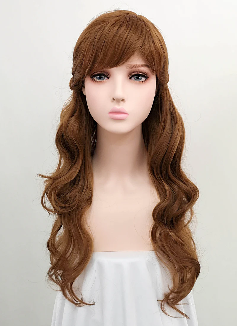 Disney Frozen II Anna Long Brown Cosplay Wig ZB238 - Image 3