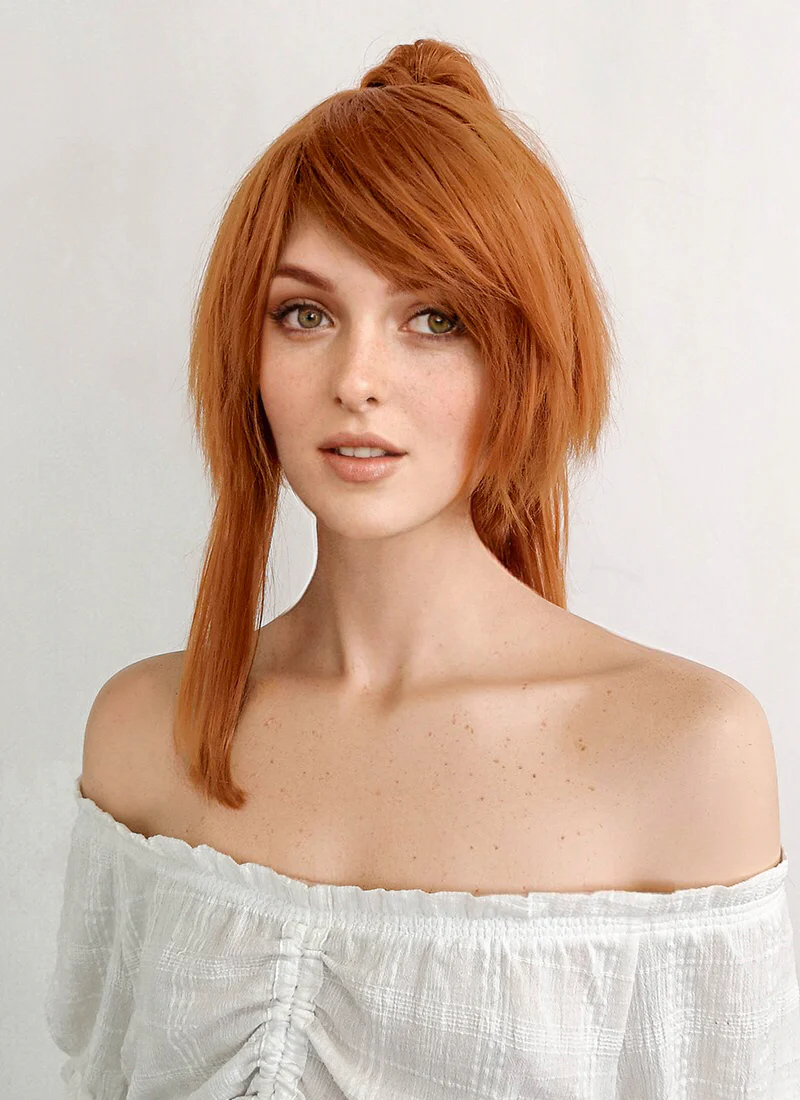 Takt op. Destiny Anna Schneider Long Light Auburn Ponytail Cosplay Wig ZB253 - Image 4